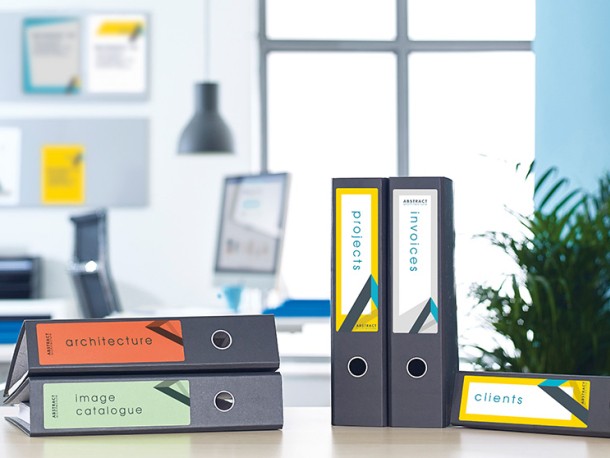 Magazine File Box Label Template - Art Gallery Label Holders - Rather than writing the label per ...